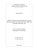 Nghiên cứu thiết kế, chế tạo máy lạnh hấp thụ NH3H2O sử dụng năng lượng mặt trời và nhiệt thải 
