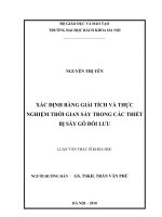 Xác định bằng giải tích và thực nghiệm thời gian sấy trong các thiết bị sấy gỗ đối lưu 