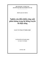 Nghiên cứu điều khiển công suất phản kháng trong hệ thống truyền tải điện năng 