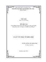 Giải pháp hoàn thiện hoạt động gia công xuất khẩu hàng may mặc của công ty cổ phần may á đông 