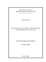 Cơ sở tính toán và xác định các giới hạn kỹ thuật của bơm nhiệt hút ẩm và sấy lạnh  