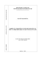 Nghiên cứu ảnh hưởng của tốc độ nguội lên cấu trúc và nhiệt động học của hạt nano al, ni và alni 