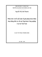 Phân tích và đề xuất một số giải pháp hoàn thiện hoạt động đầu tư vốn tại tập đoàn công nghiệp cao su việt nam 