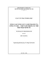Nâng cao năng lực cạnh tranh của công ty OSC   việt nam trong xu thế hội nhập kinh tế 