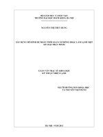 Xây dựng mô hình dự đoán thời gian cấp đông hoặc làm lạnh một số loại thực phẩm 