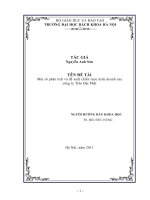 Một số phân tích và đề xuất chiến lược kinh doanh của công ty tiến đạt phát 