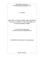 Phân tích và xây dựng chiến lược kinh doanh cho công ty thông tin viễn thông điện lực (EVNTelecom) đến năm 2020 