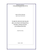 Xác định tiêu chuẩn chức danh công chức phục vụ cho công tác tuyển dụng, đào tạo, bồi dưỡng và đánh giá công chức tại văn phòng chủ tịch nước 
