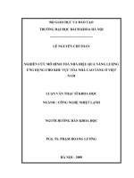 Nghiên cứu mô hình nhà hiệu quả năng lượng ứng dụng cho khu vực toà nhà cao tầng ở việt nam 