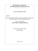 Một số giải pháp nâng cao chất lượng của đội ngũ kế toán viên của viễn thông phú thọ 