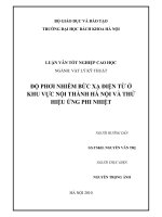 Độ phơi nhiễm bức xạ điện từ ở khu vực nội thành hà nội và thử hiệu ứng phi nhiệt 