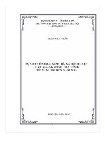 Sự chuyển biến kinh tế, xã hội huyện cầu ngang (tỉnh trà vinh) từ năm 1995 đến năm 2015 