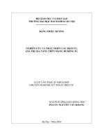 Nghiên cứu và phát triển các dịch vụ giá trị gia tăng trên mạng di động 3g 