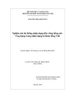 Nghiên cứu hệ thống nhận dạng bền vững tiếng nói ứng dụng trong nhận dạng từ khóa tiếng việt 