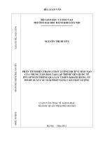 Phân tích hiện trạng chất lượng dịch vụ đào tạo của trung tâp đào tạo lập trình viên quốc tế FPT   aptech thông qua lấy ý kiến khách hàng  từ đó đề xuất các giải pháp nâng cao chất 