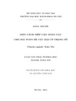 Một cách tiếp cận toàn cục giải bài toán bè cực đại có trọng số 