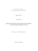 Khảo sát đường cong trong mặt phẳng và các tính chất metric của nó (Khóa luận tốt nghiệp)