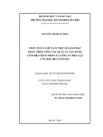 Phân tích và đề xuất một số giải pháp hoàn thiện công tác quản lý vận hành lưới điện phân phối của công ty điện lực ứng hòa đến năm 2015 