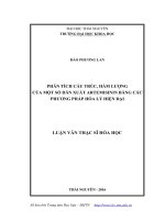 Phân tích cấu trúc, hàm lượng của một số dẫn xuất artemisinin bằng các phương pháp hóa lý hiện đại (LV thạc sĩ)