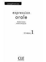 Expression Orale, Niveau 1: Competences A1, A2