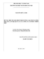 Một số giải pháp nhằm nâng cao chất lượng đội ngũ cán bộ quản lý của công ty cổ phần thiên hợp 