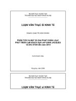 Phân tích và một số giải pháp chiến lược phát triển cụm khách sạn cap saint jacques và dicstar đến năm 2015 