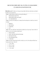 MỘT số mẫu PHIẾU điều TRA về CÔNG TÁC HOẠCH ĐỊNH