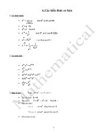 Các kiến thức cơ bản toán học