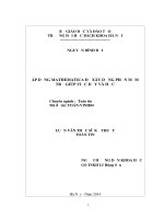 Áp dụng mathematica để xây dựng phần mềm trợ giúp việc dạy và học