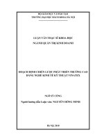 Hoạch định chiến lược phát triển trường cao đẳng nghề kinh tế   kỹ thuật vinatex 