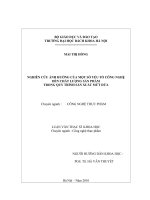 Nghiên cứu ảnh hưởng của một số yếu tố công nghệ đến chất lượng sản phẩm trong quy trình sản xuất mứt dứa 
