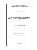 Ứng dụng công nghệ CADCAM trong thiết kế và chế tạo khuôn mẫu 