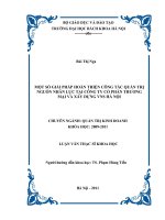 Một số giải pháp hoàn thiện công tác quản trị nguồn nhân lực tại công ty cổ phần thương mại và xây dựng VNS hà nội 