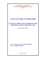 Xây dựng chiến lược marketing mix cho tổng công ty khí việt nam 