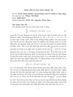 Sự ổn định nghiệm của phương trình vi phân và ứng dụng 