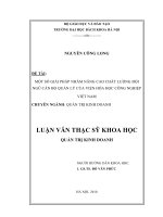 Một số giải pháp nhằm nâng cao chất lượng đội ngũ cán bộ quản lý của viện hóa học công nghiệp việt nam 