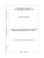 Xây dựng các giải pháp marketing nhằm phát triển kinh doanh dịch vụ 3g của viettel 