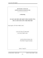 Xây dựng hệ thống điều khiển thích nghi bền vững cho các đối tượng công nghệ nhiệt điện 