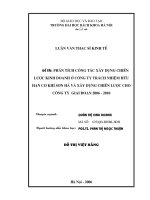 Phân tích công tác xây dựng chiến lược kinh doanh ở công ty trách nhiệm hữu hạn cơ khí sơn hà và xây dựng chiến lược cho công ty giai đoạn 2006 2010 