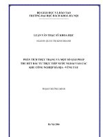 Phân tích thực trạng và một số giải pháp thu hút đầu tư trực tiếp nước ngoài vào các khu công nghiệp bà rịa   vũng tàu 