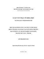 Một số giải pháp nâng cao chất lượng hoạt động tín dụng ngắn hạn tại ngân hàng thương mại cổ phần các doanh nghiệp ngoài quốc doanh việt nam   VP bank 