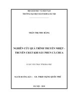 Nghiên cứu quá trình truyền nhiệt   truyền chất khi sấy phun cà chua 