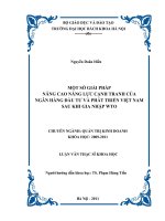 Một số giải pháp nâng cao năng lực cạnh tranh của ngân hàng đầu tư và phát triển việt nam sau khi gia nhập WTO 