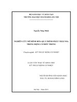 Nghiên cứu mô hình hóa quá trình phát thải NOx trong động cơ đốt trong 