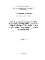 Một số giải pháp nhằm hoàn thiện marketing   mix dịch vụ tại công ty cổ phần may xuất khẩu sơn hà nhằm nâng cao khả năng cạnh tranh khi hội nhập AFTA 
