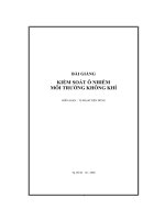 Bài giảng Kiểm soát ô nhiễm môi trường không khí Phạm Tiến Dũng TP.HCM 2008