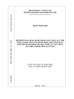 Mô hình toán dòng dò rỉ trong máy thủy lực thể tích và khả năng ứng dụng băng thử công suất nhỏ tiến hành kiểm tra đặc tính các máy thủy lực điều chỉnh công suất lớn 