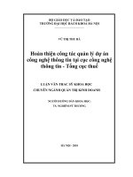 Hoàn thiện công tác quản lý dự án công nghệ thông tin tại cục công nghệ thông tin   tổng cục thuế 