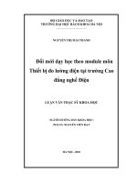 Đổi mới dạy học theo module môn thiết bị đo lường điện tại trường cao đẳng nghề điện tân dân   sóc sơn   hà nội 