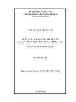 Phân tích và định hướng phát triển ngành công nghiệp tỉnh lào cai đến năm 2015 